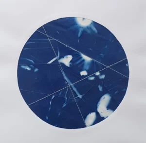 Das Spiel des Universums - Cyanotypie, 25x25cm