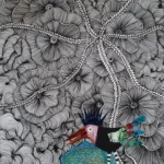 Der Glücksvogel - Geh' ins Licht mit offenen Armen - Meditatives Zeichnen, Illustration, 36x48cm