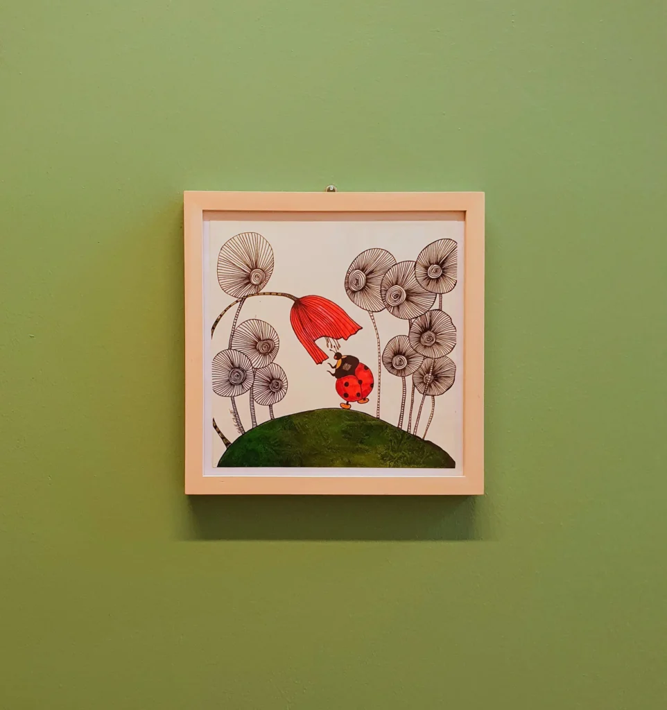 Der Nektar - Naive Welt, 27x27cm