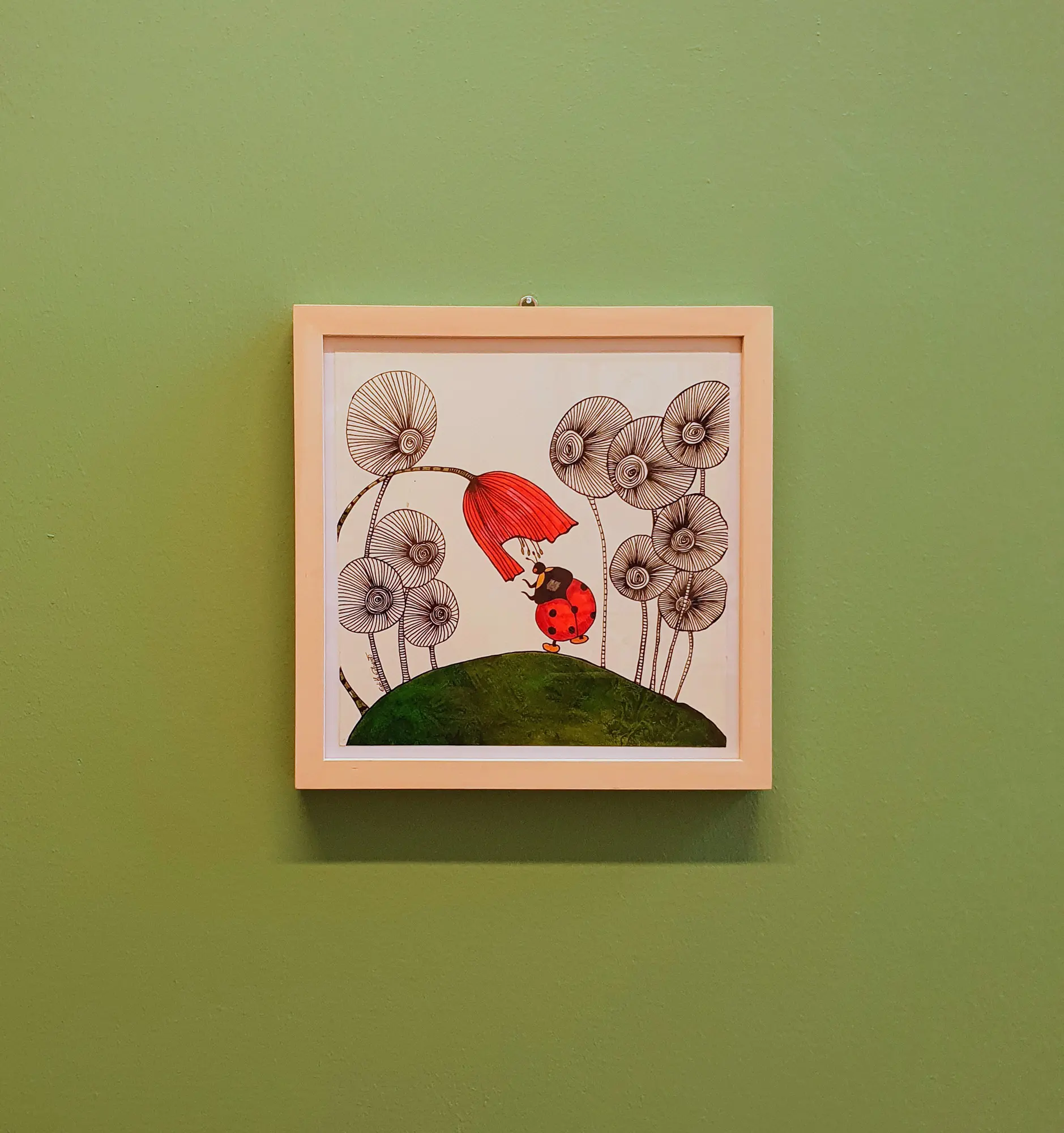 Der Nektar - Naive Welt, 27x27cm