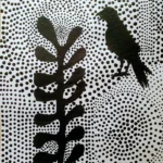 Guten Tag liebes Glück, der Rabe - Collage, 49x64cm