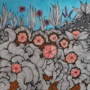 Ins Blaue schauen - Meditatives Zeichnen, Illustration