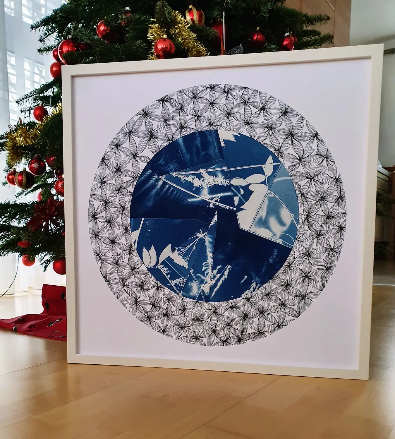 Jahresbeginn 2022 - Cyanotypie, 50x50cm