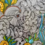 Lass die Sonne in dein Herz - Meditatives Zeichnen, Illustration, 24x32cm