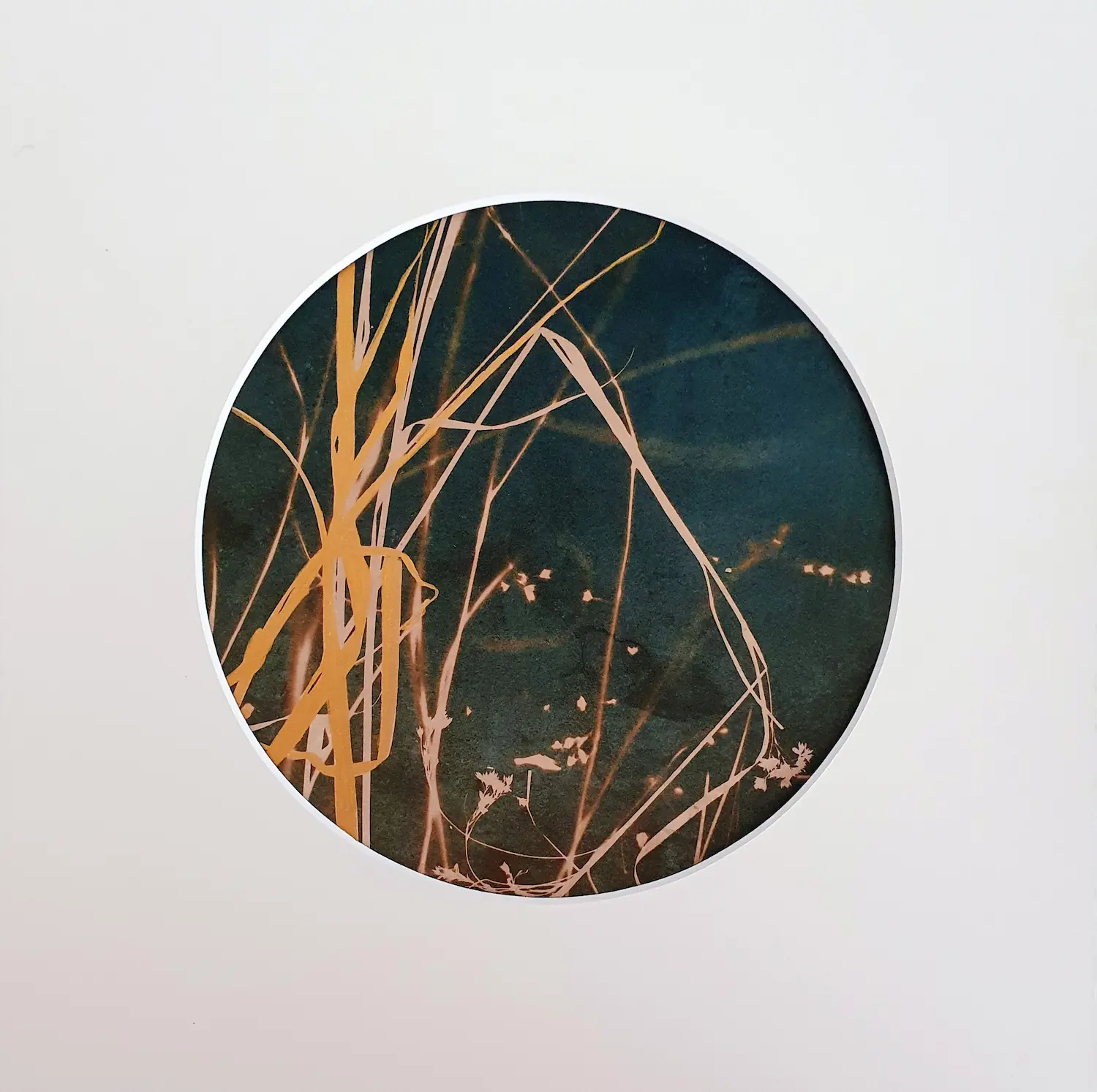 Unsichtbare Kräfte I, vertraue auf deine Kraft - Cyanotypie, 20cm