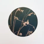 Unsichtbare Kräfte II, es tut so gut dich neben mir zu wissen - Cyanotypie, 20cm Durchmesser