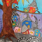 Zauberhafte Feenwelt - Naive Welt, 30x40cm