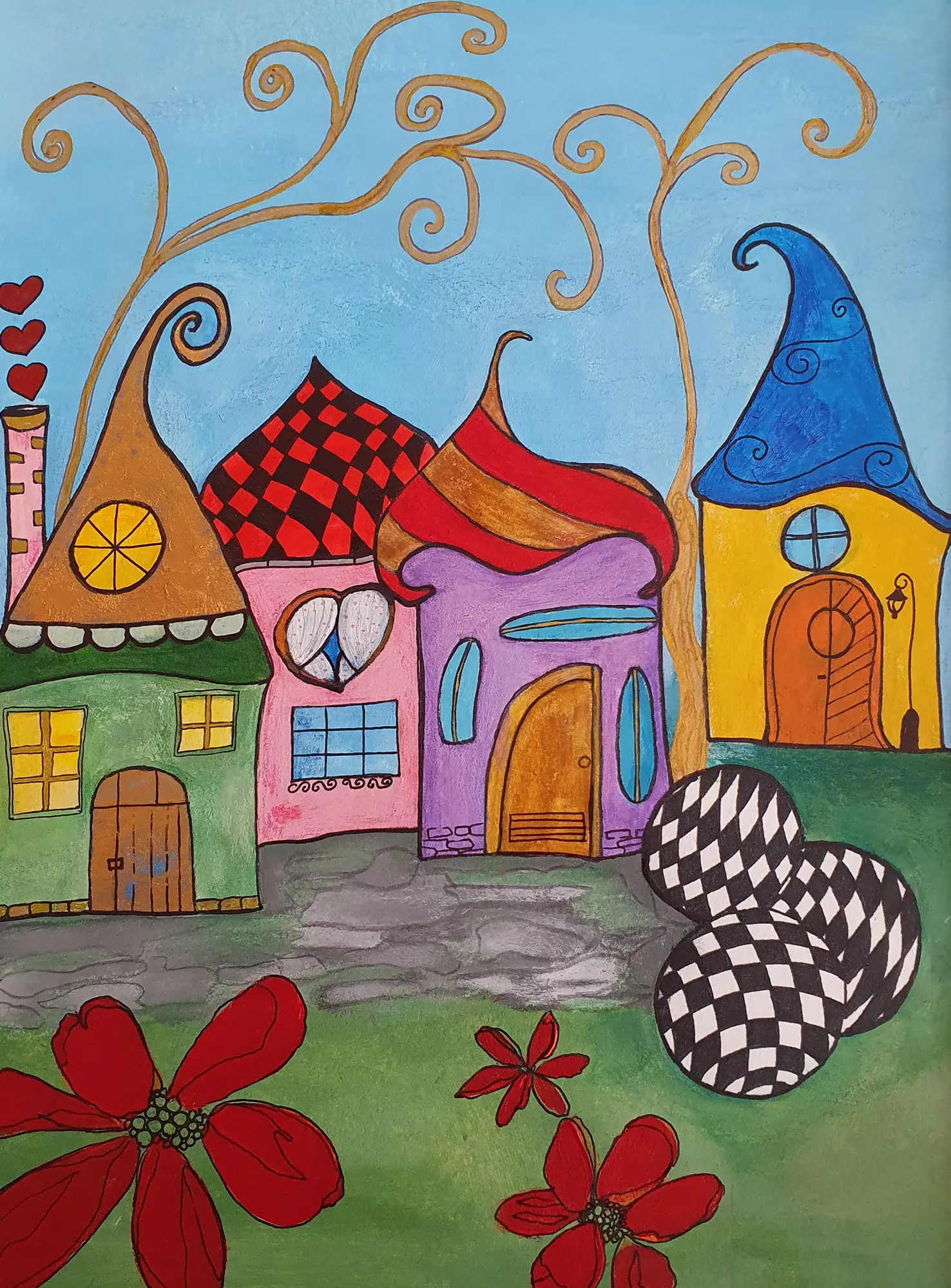 Zum Glück verhelfen - Naive Welt, 24x32cm