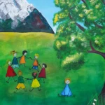 Mein inneres Kind - Naive Welt, 49x64cm