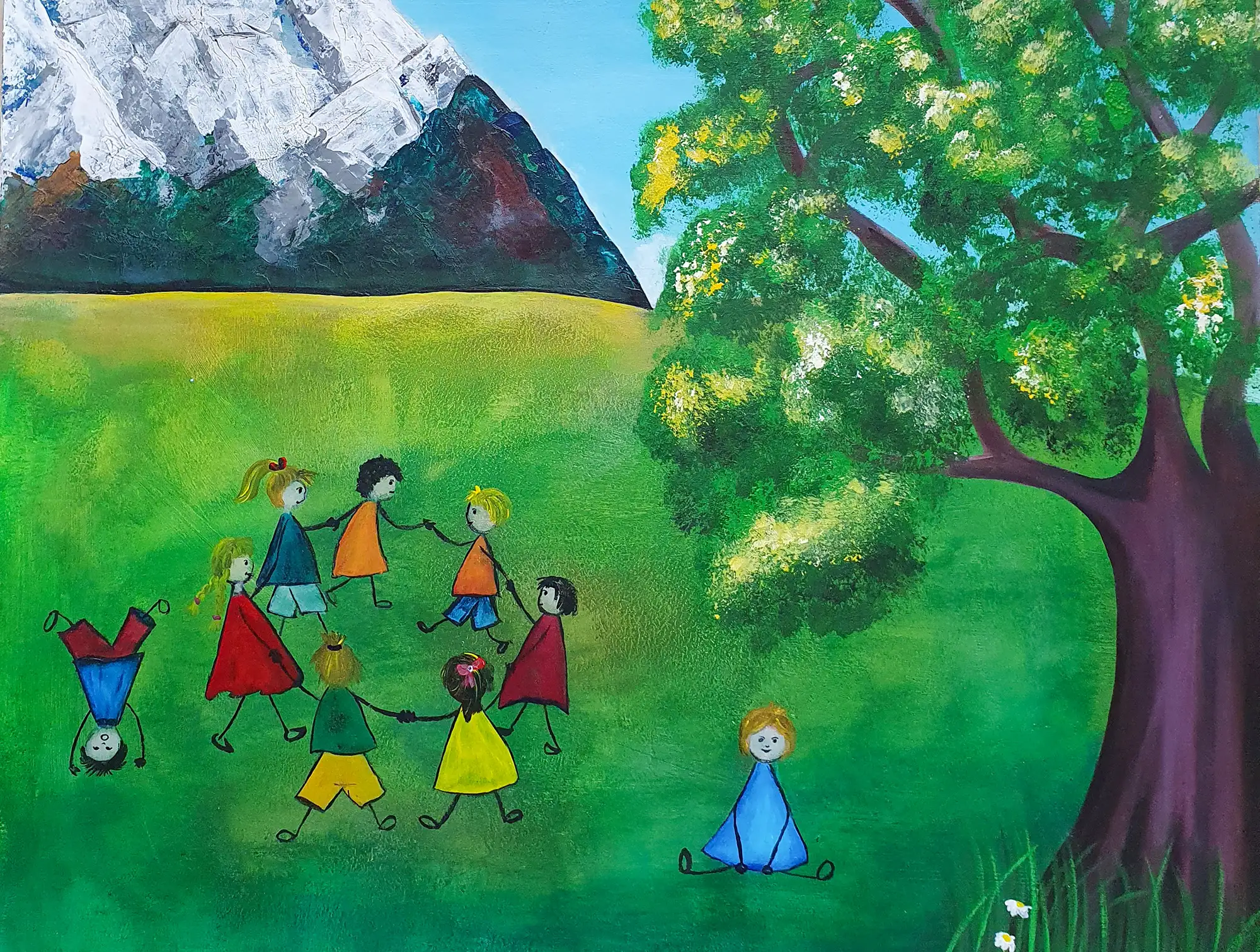 Mein inneres Kind - Naive Welt, 49x64cm