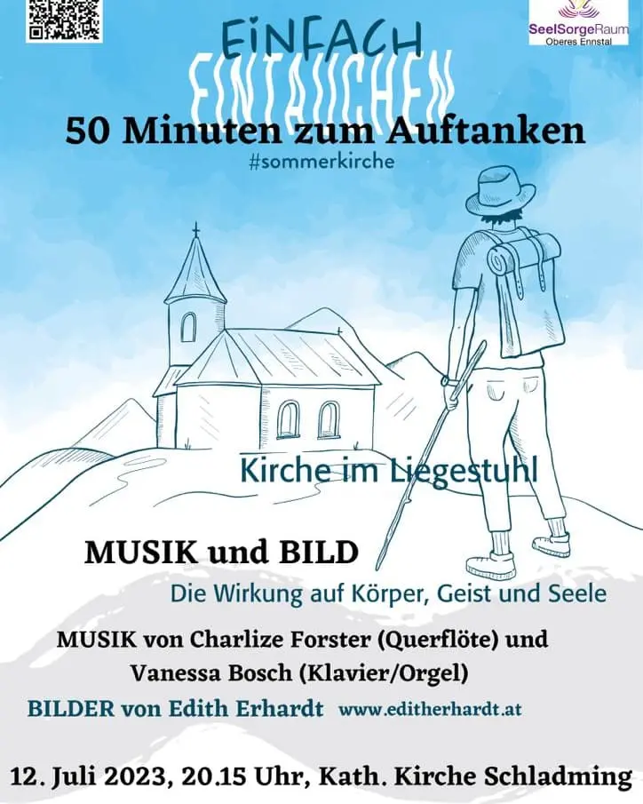 Veranstaltungsplakat "Einfach Eintauchen - 50 Minuten zum Auftanken", 12. Juli 2023, 20:15 Uhr